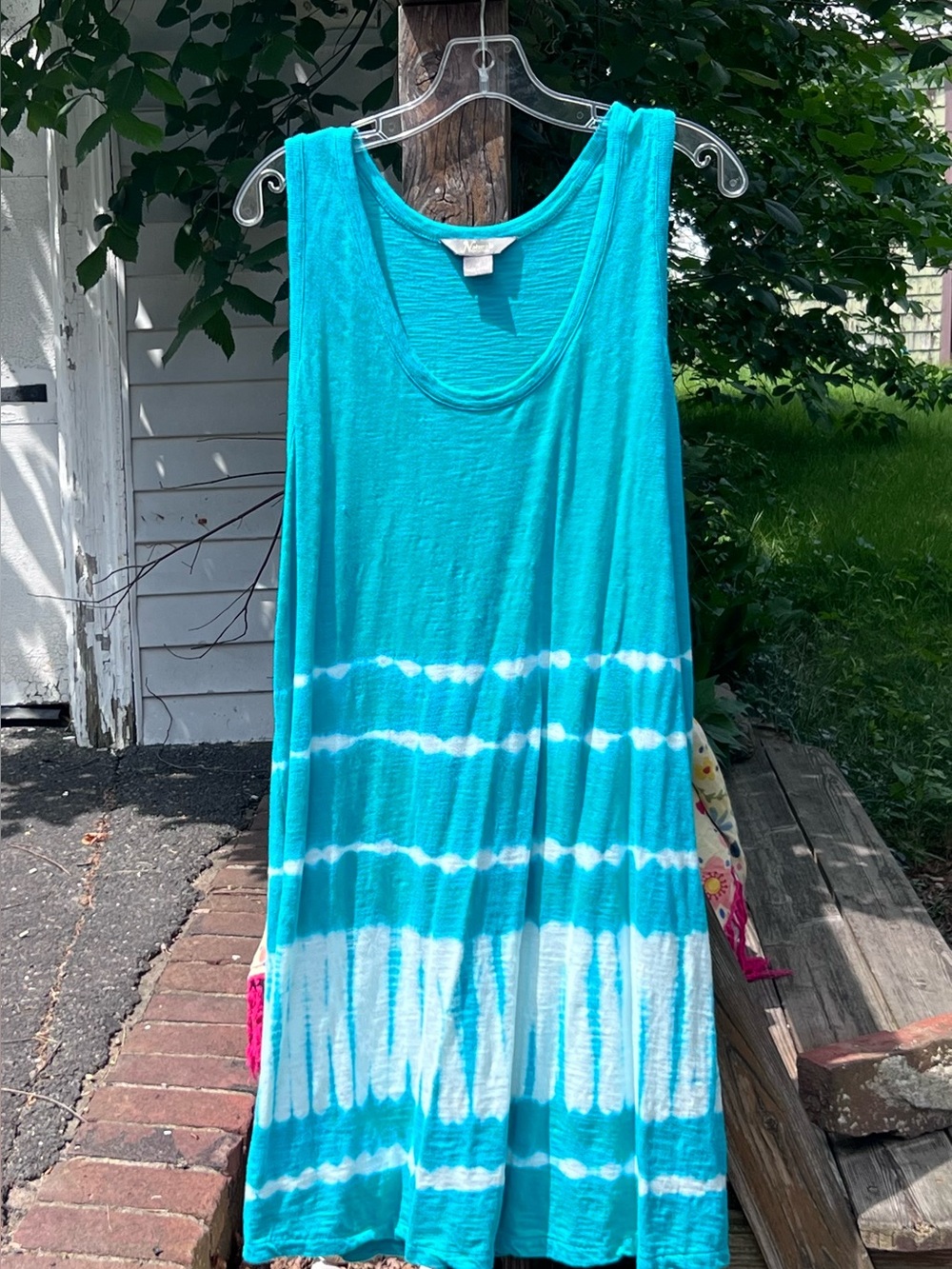 Natural Reflections Turquoise Tie-Dye Maxi Dress